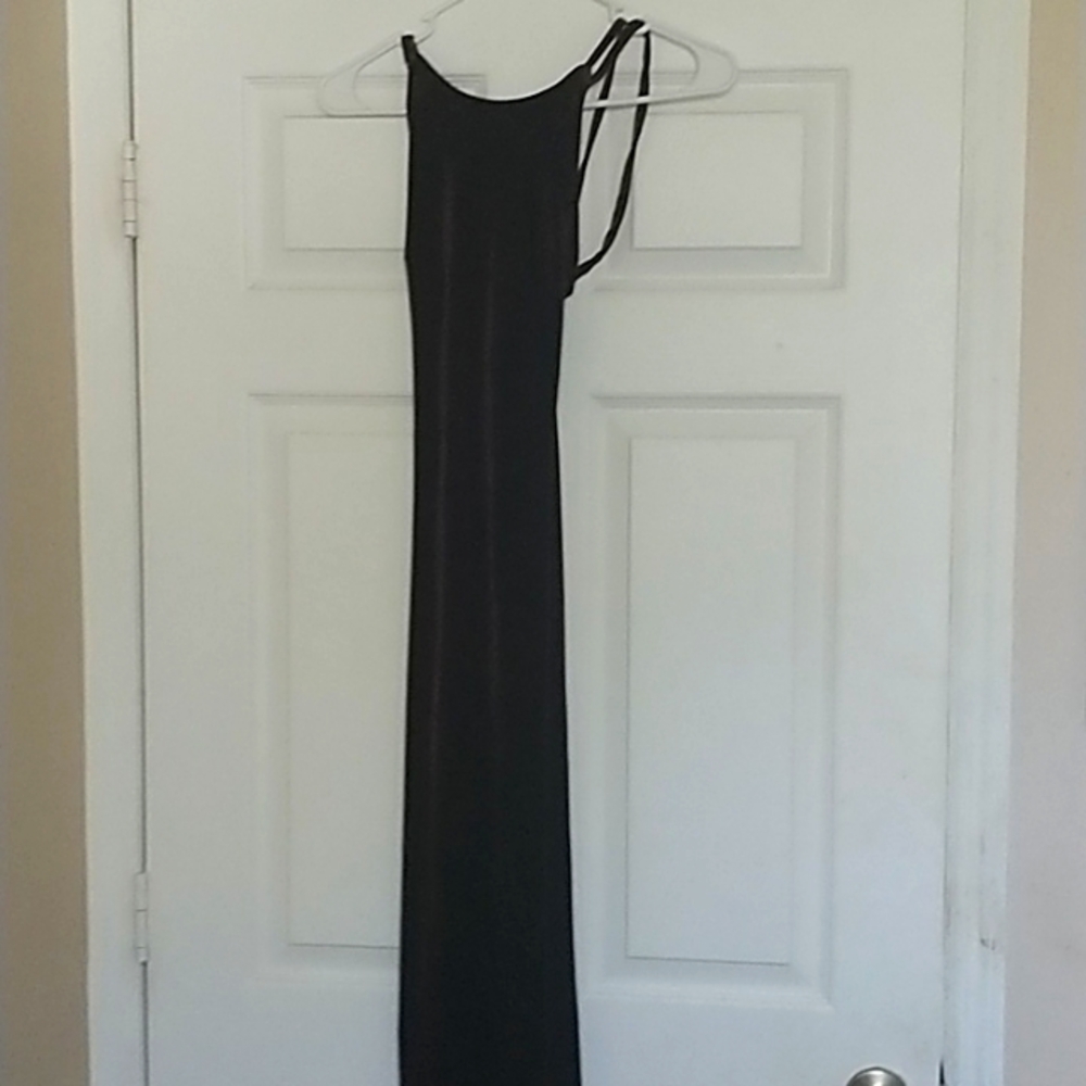 Long burgundy velvet gown